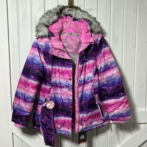 ZEROXPOSUR Girls Snowboarding Jacket Size L-14 NEW